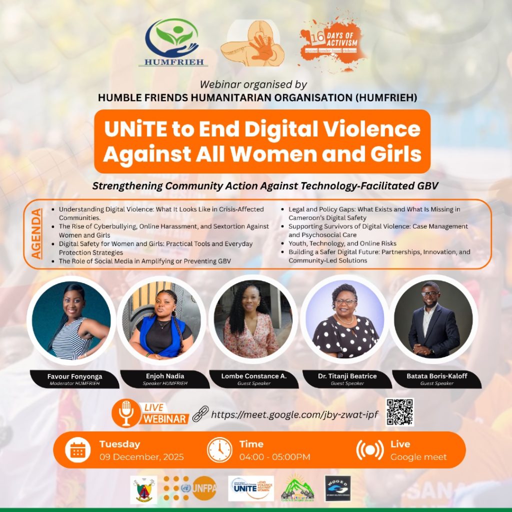 HUMFRIEH’s 16 Days of Activism 2025 Webinar Invitation UNITE to End Digital Violence